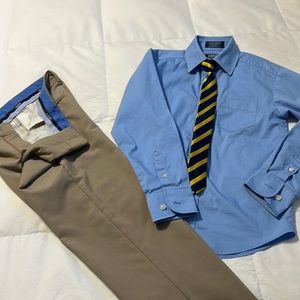 Boys dress shirt, tie and dress pants, size 8